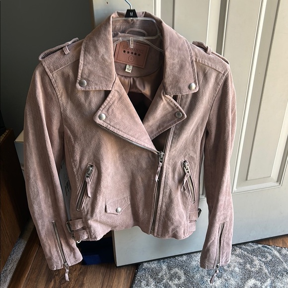Blank NYC Women's Pink Suede Moto Jacket - Small - Picture 1 of 7